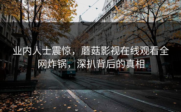 业内人士震惊,蘑菇影视在线观看全网炸锅,深扒背后的真相